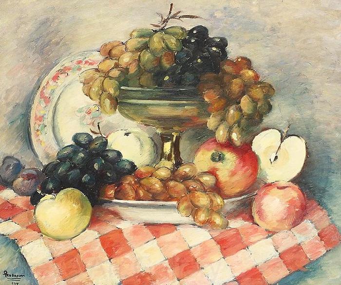 unknow artist Grape and apple Norge oil painting art